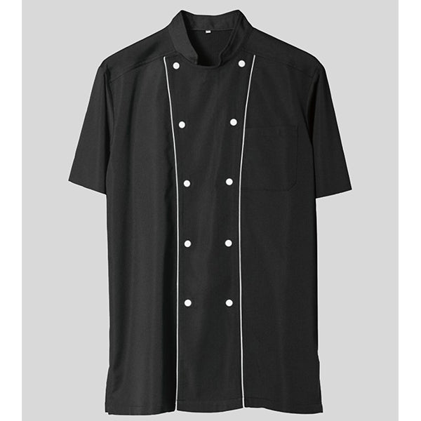 エムズ ZERO コックコート ブラック ( 半袖 )| A-プライス | A