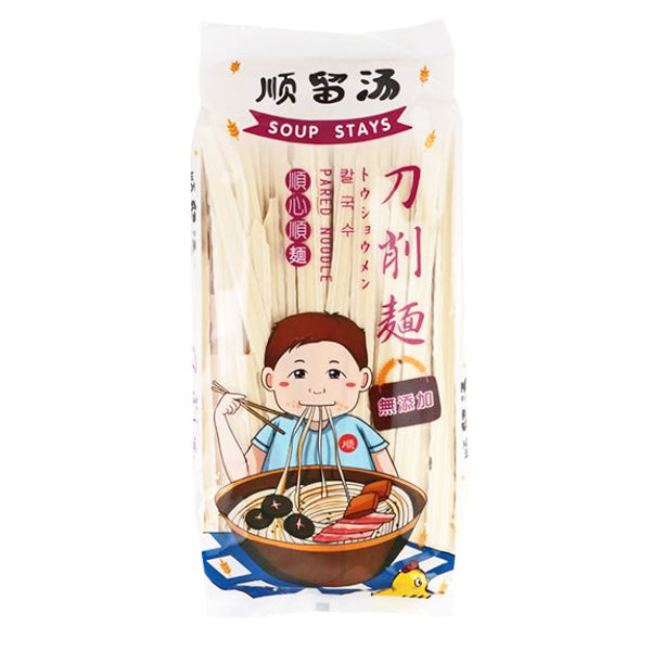 友盛貿易 順留湯 刀削麺 500g ( 麻辣湯 / 太麺 / もちもち )| A