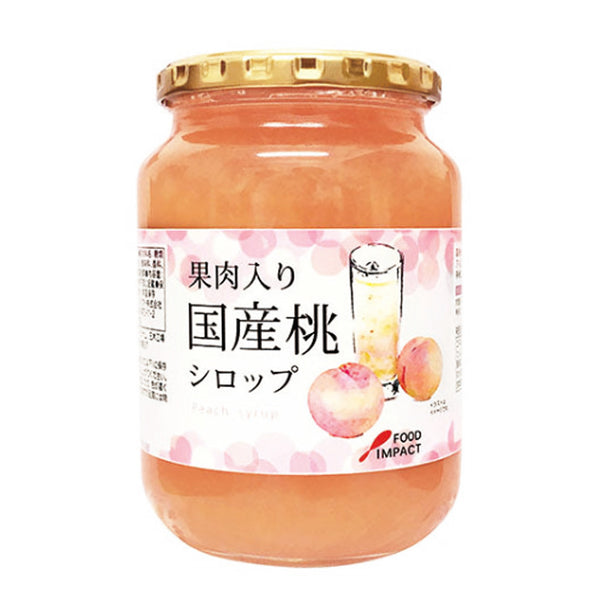 国産 桃 シロップ 960g ( もも / モモ / 白桃 / かき氷 / 割材 )