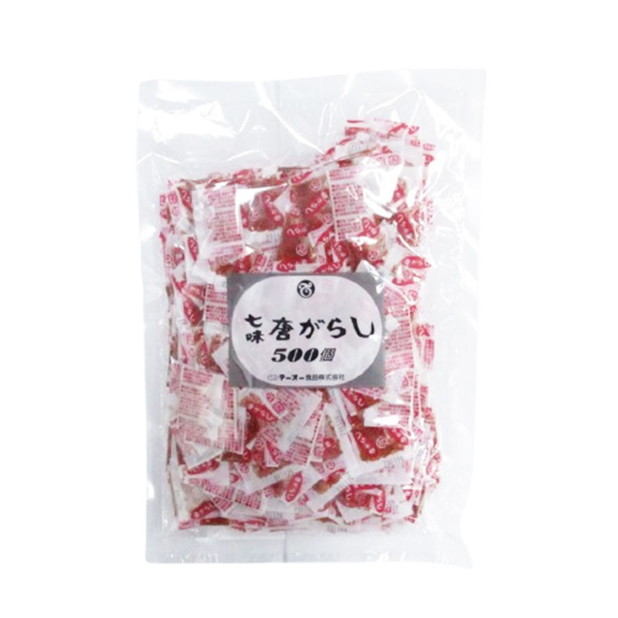 テーオー食品 七味唐辛子 500個入り ( トウガラシ / 小袋 / 業務用