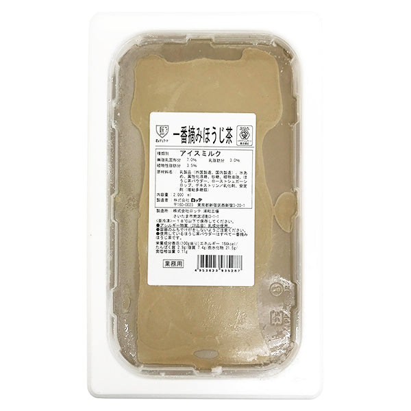 ロッテ ジェラート 一番摘み ほうじ茶 2L ( アイスクリーム / 焙じ茶 / シャーベット )