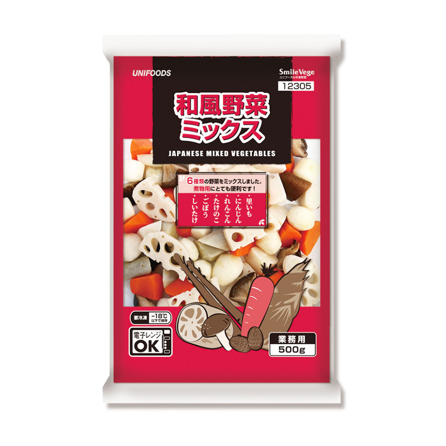 ユニフーズ 和風 野菜 ミックス 500g [ 4956017123057 ] | A-プライス