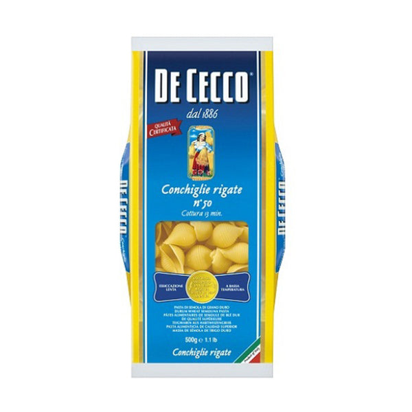 ディチェコ コンキリエ リガーテ 500g ( ショート パスタ / 貝形 / No50 / 乾麺 / シェル )