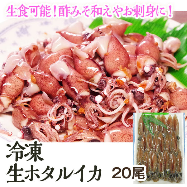 冷凍 生 ホタルイカ 20尾 ( ほたるいか )