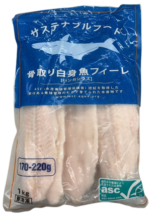 冷凍 骨取り 白身魚 フィーレ 1kg (  パンガシウス / 170-220g )