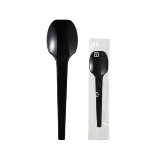 デザート スプーン 500本 ( 約10cm / 黒色 / ブラック )
