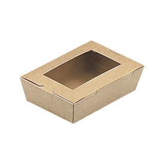 窓付き ランチボックス Sサイズ 50個 ( クラフト / お弁当箱 / テイクアウト )