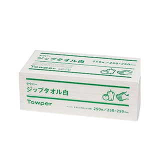 トーカイ タウパー ジップ タオル 白 250枚