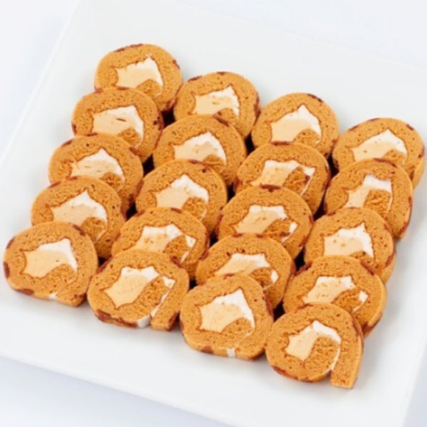 カット済み ロールケーキ キャラメル アーモンド 210g ( 20カット / ケーキ )
