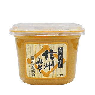 松亀味噌 信州 みそ 白こし 中甘 1kg ( 味噌 / カップ入り )