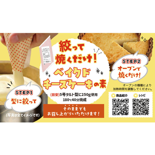 【賞味期限2026年7月9日まで】 雪印メグミルク 焼くだけ! ベイクド チーズケーキ の素 500g