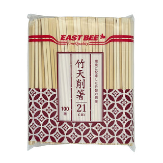 EASTBEE 竹箸天削 100膳 (  お箸 / 割り箸 / 21cm )