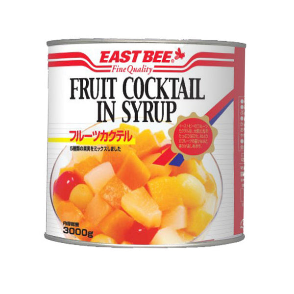 EASTBEE フルーツカクテル 3000g ( 固形量1800g / 黄桃 / 洋梨 / パイナップル / 葡萄 / さくらんぼ )