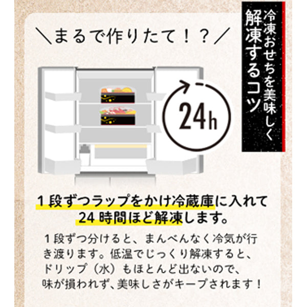 【早割】冷凍おせち 祇おん江口 [葵] ( 三段重 / 43品目 / 送料無料 )