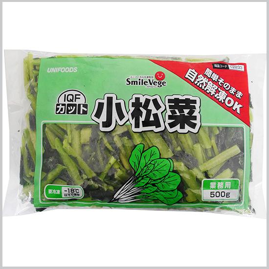 ユニフーズ  自然解凍ＯＫ ＩＱＦ小松菜カット 500g